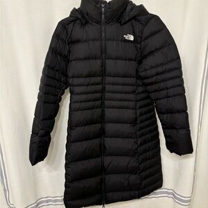 North Face Black Women's Parka Down Winter Long Hooded Puffer Jacket, Medium